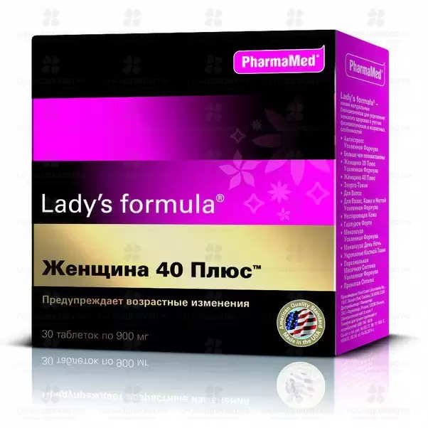 Леди-с формула женщина 40+ таблетки №30 (БАД) ✅ 08511/06690 | Сноваздорово.рф