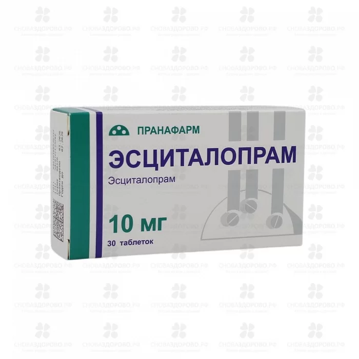 Эсциталопрам таблетки покрытые пленочной оболочкой 10мг №30 ✅ 31007/06865 | Сноваздорово.рф
