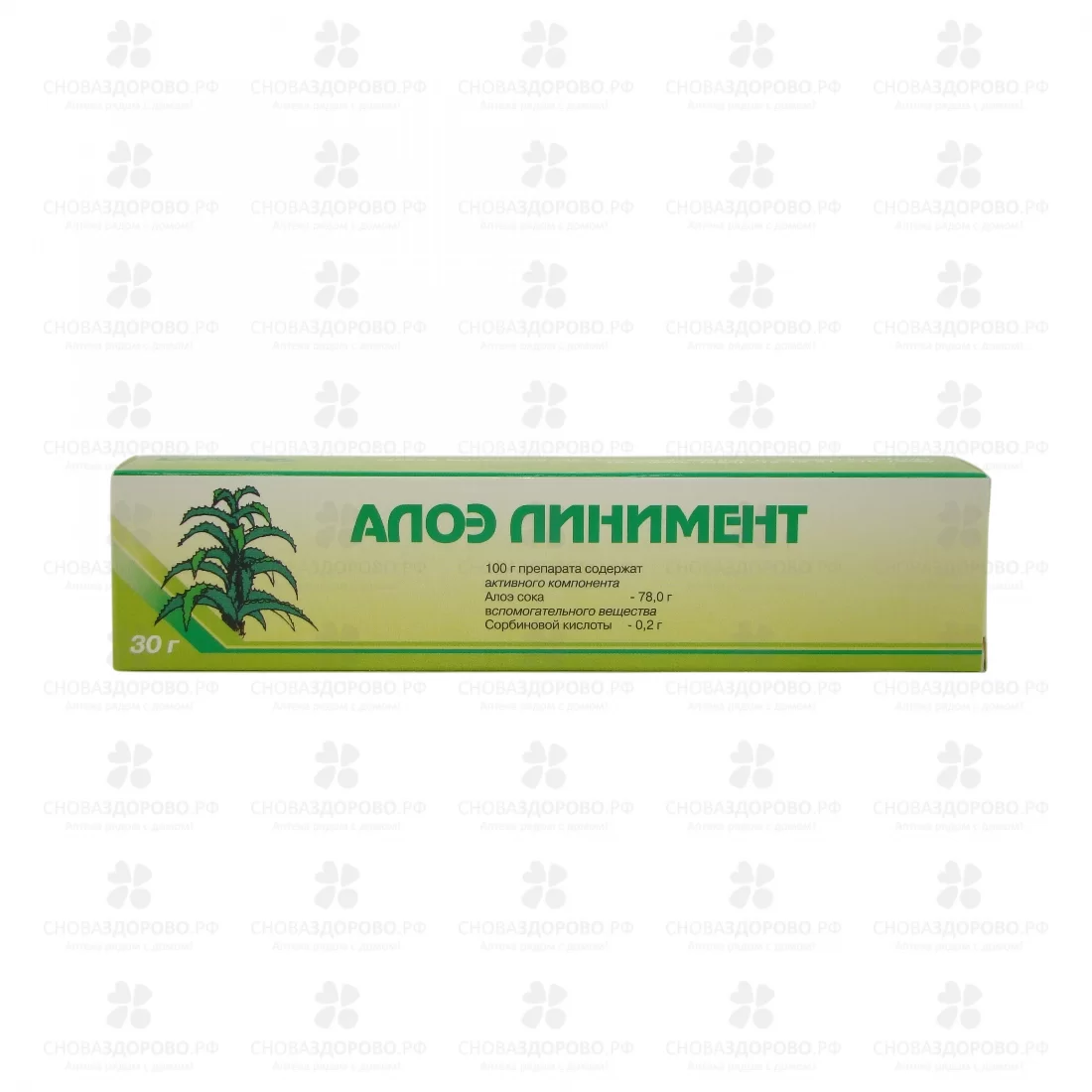 Алоэ линимент 30г (противоожоговое) ✅ 00543/06737 | Сноваздорово.рф