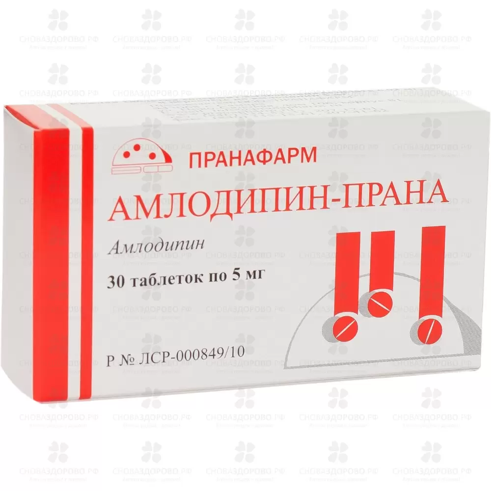Амлодипин-Прана таблетки 5мг №30 ✅ 22342/06865 | Сноваздорово.рф