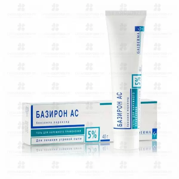 Базирон АС гель для наружного применения 5% 40г ✅ 08756/06804 | Сноваздорово.рф