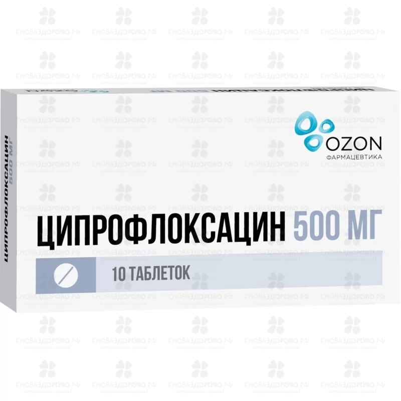 Ципрофлоксацин таблетки покрытые пленочной оболочкой 500мг №10 ✅ 12524/06162 | Сноваздорово.рф