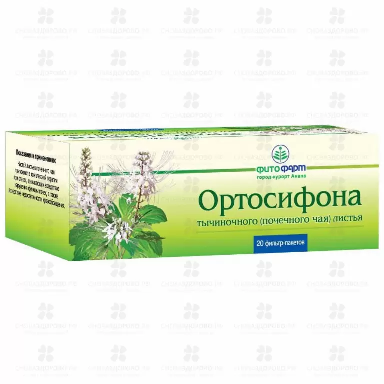 Ортосифона тычиночного (Почечного чая) листья фильтр-пакеты 1,5г №20 ✅ 01033/06928 | Сноваздорово.рф
