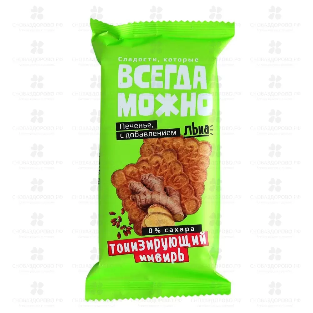 Печенье Имбирное со льном 60г ✅ 34673/08409 | Сноваздорово.рф