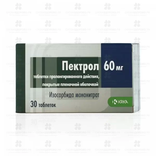 Пектрол таблетки покрытые пленочной оболочкой пролонгированного действия 60мг №30 ✅ 14960/06250 | Сноваздорово.рф