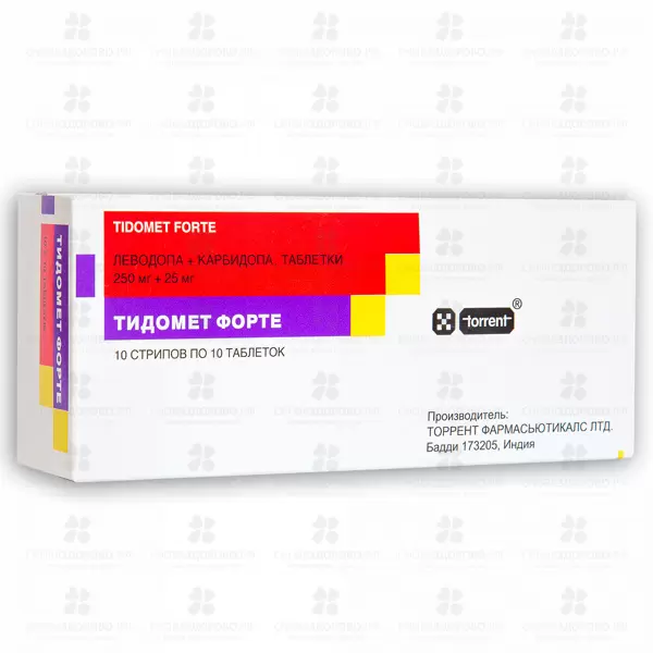 Тидомет форте таблетки 250мг+25 мг №100 ✅ 11502/06430 | Сноваздорово.рф