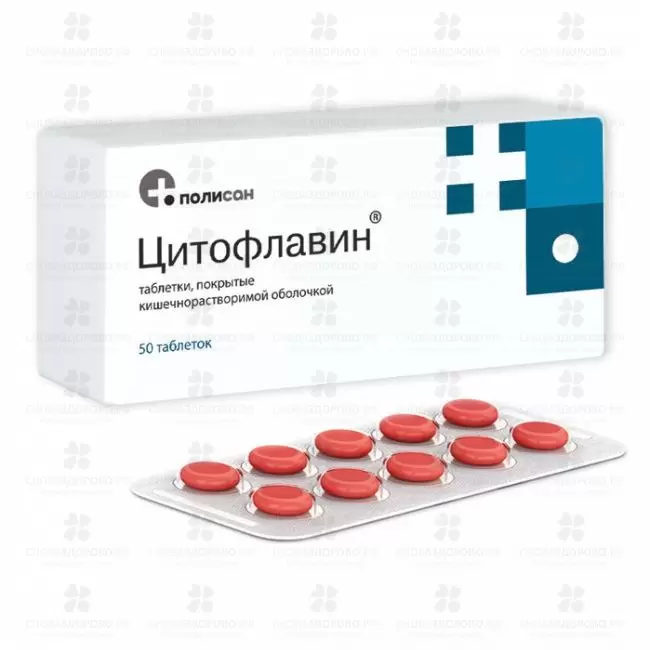 Цитофлавин таблетки покрытые кишечнорастворимой оболочкой №50 ✅ 11506/06862 | Сноваздорово.рф