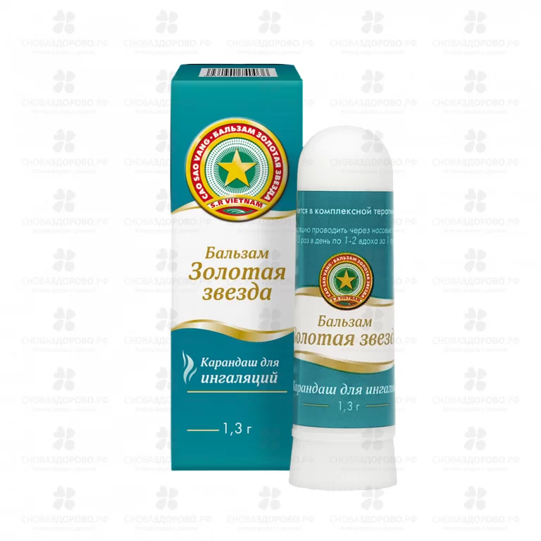 Золотая звезда Бальзам карандаш лекарственный 1,3г ✅ 06361/06608 | Сноваздорово.рф