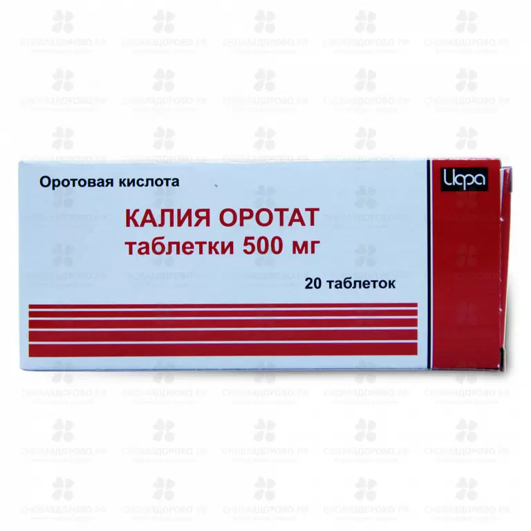 Калия оротат таблетки 500мг №20 ✅ 04656/06784 | Сноваздорово.рф