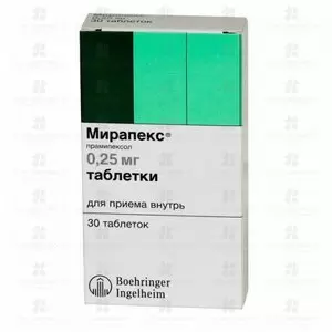 Мирапекс таблетки 0,25мг №30 ✅ 16025/06246 | Сноваздорово.рф