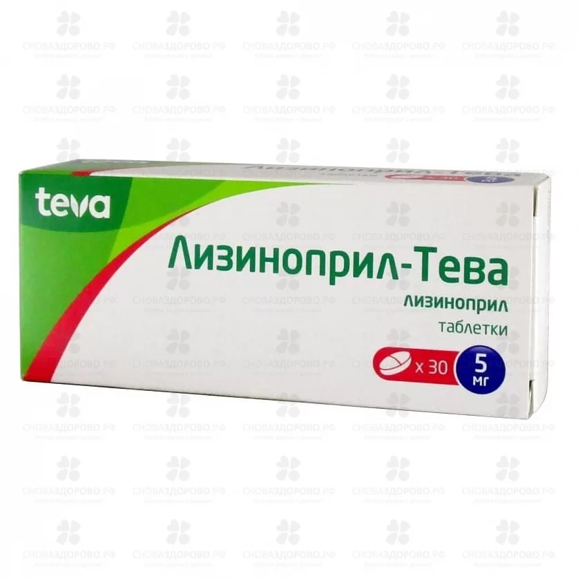 Лизиноприл-Тева таблетки 5мг №30 ✅ 27303/06503 | Сноваздорово.рф