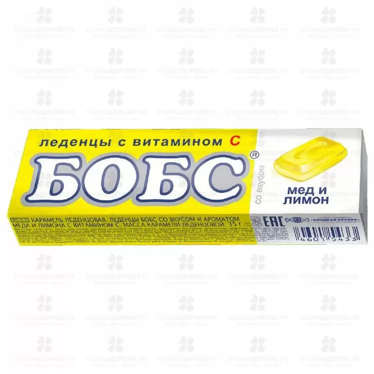 Леденцы для горла БОБС мёд-лимон 35г (БАД) ✅ 07242/06632 | Сноваздорово.рф
