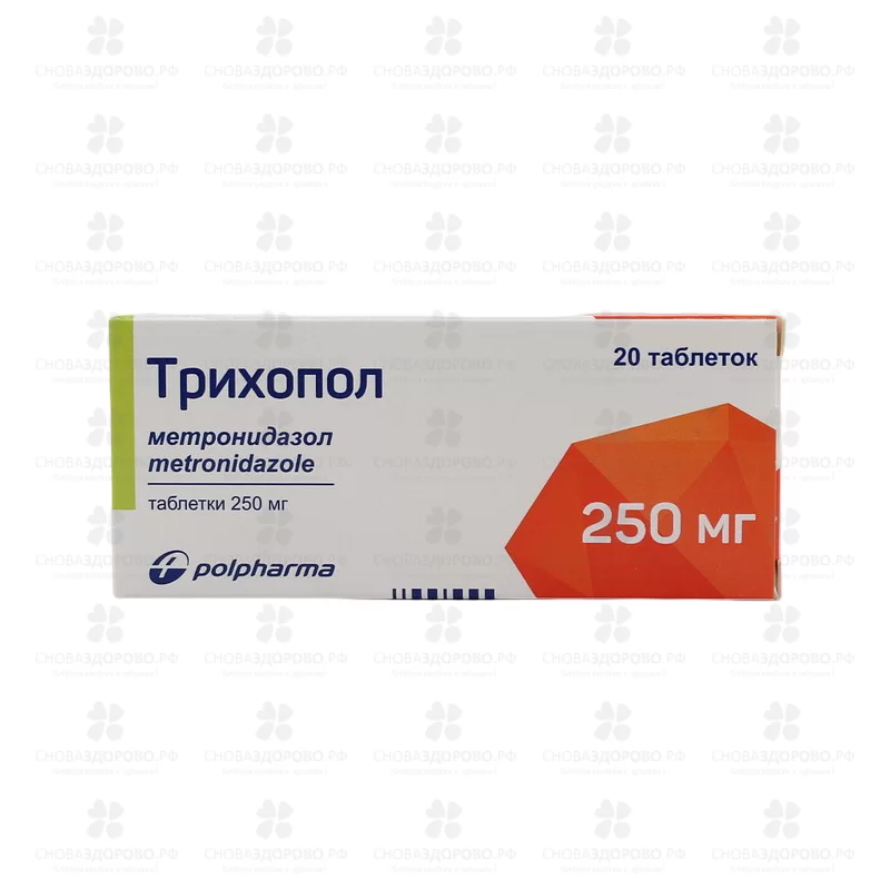 Трихопол таблетки 250мг №20 ✅ 00413/06685 | Сноваздорово.рф