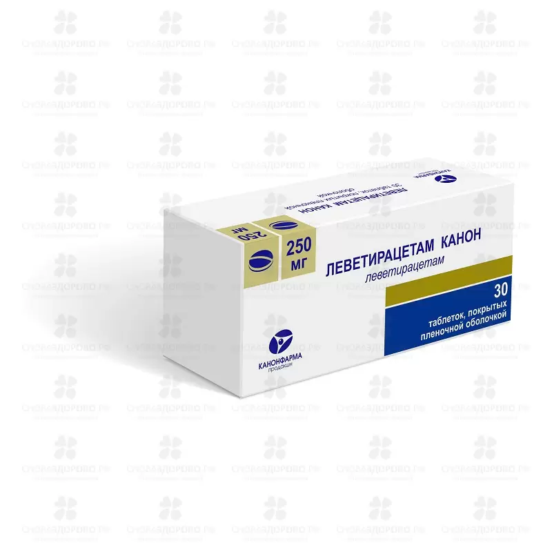 Леветирацетам Канон таблетки покрытые пленочной оболочкой 250мг №30 ✅ 27254/06787 | Сноваздорово.рф