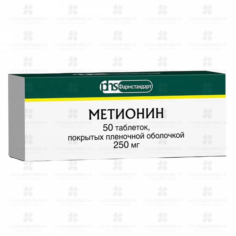 Метионин таблетки покрытые пленочной оболочкой 250мг №50 ✅ 05103/06920 | Сноваздорово.рф