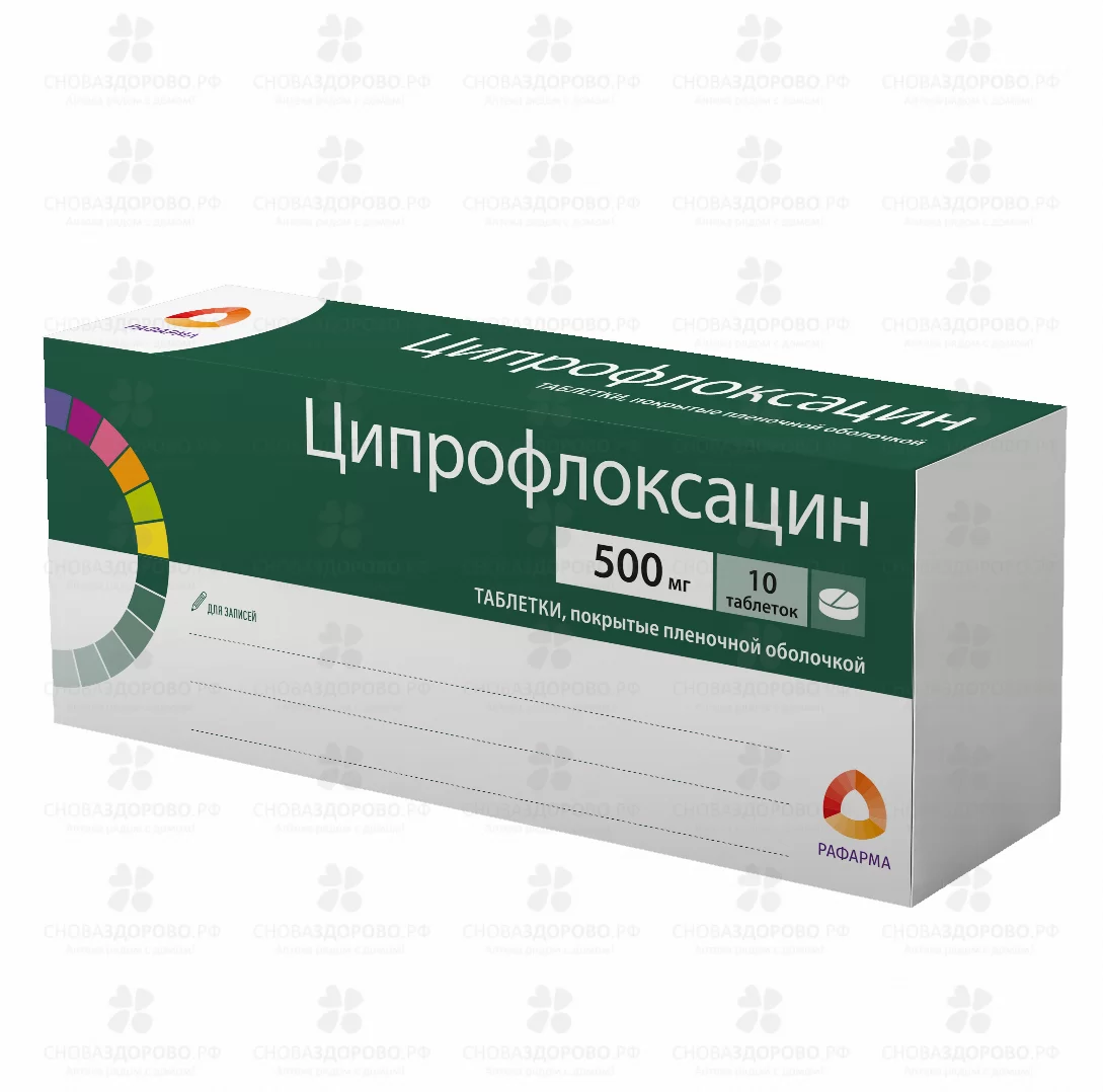 Ципрофлоксацин таблетки покрытые пленочной оболочкой 500мг №10 ✅ 12524/06173 | Сноваздорово.рф