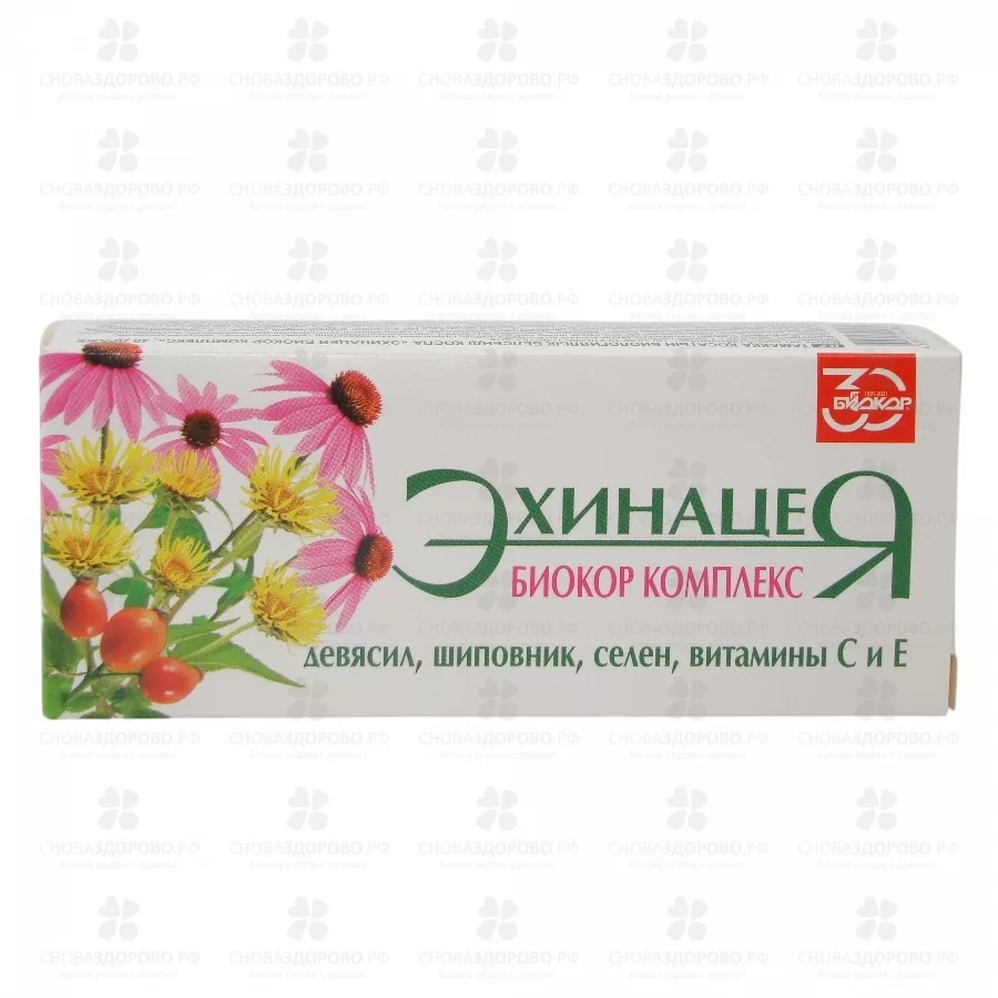 Эхинацея Биокор Комплекс драже №40 (БАД) ✅ 29810/06721 | Сноваздорово.рф