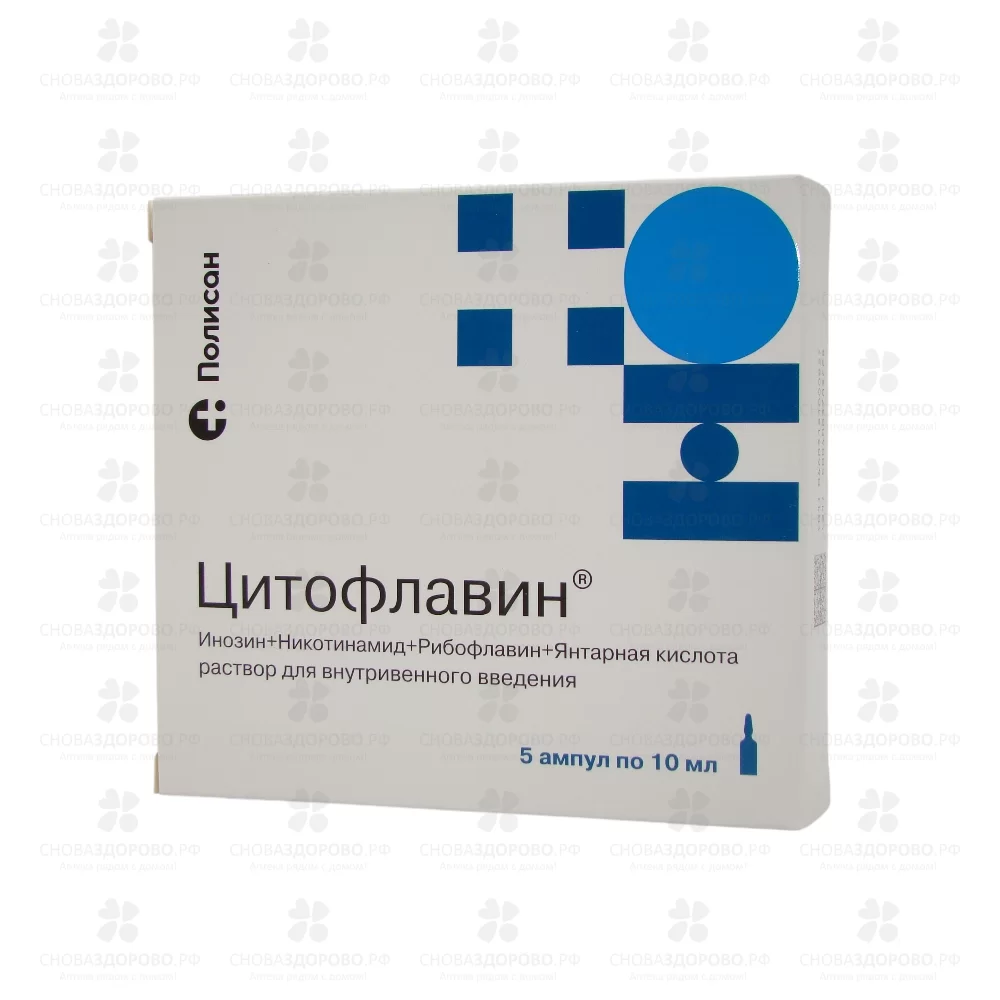 Цитофлавин раствор для внутривенного введения10мл ампулы №5 ✅ 19369/06862 | Сноваздорово.рф