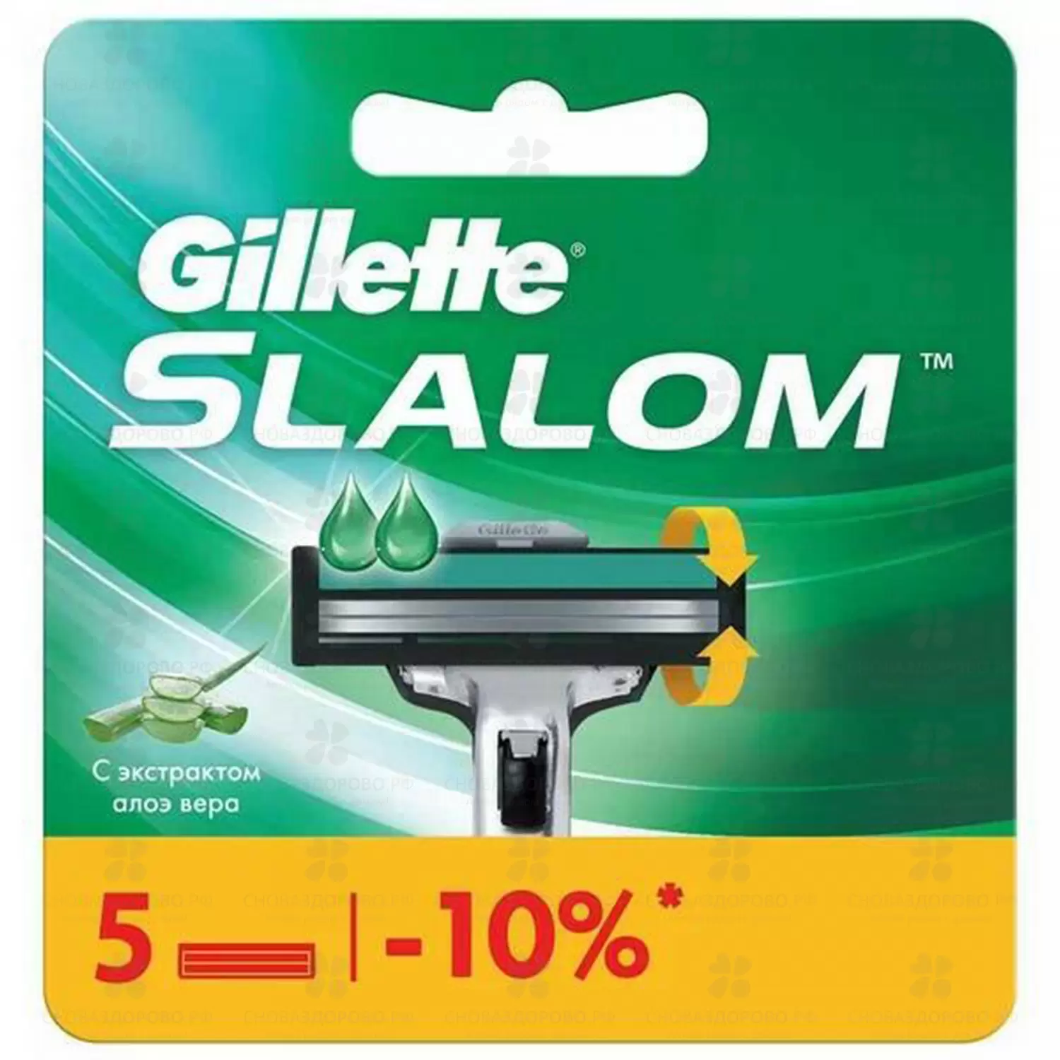 Gillette Кассеты сменные для бритья SLALOM №5 ✅ 36263/07768 | Сноваздорово.рф