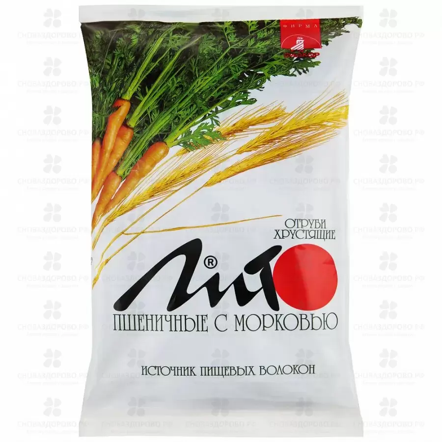 Отруби ЛИТО хрустящие пшеничные Морковь 200г с кальцием (БАД) ✅ 12949/06721 | Сноваздорово.рф