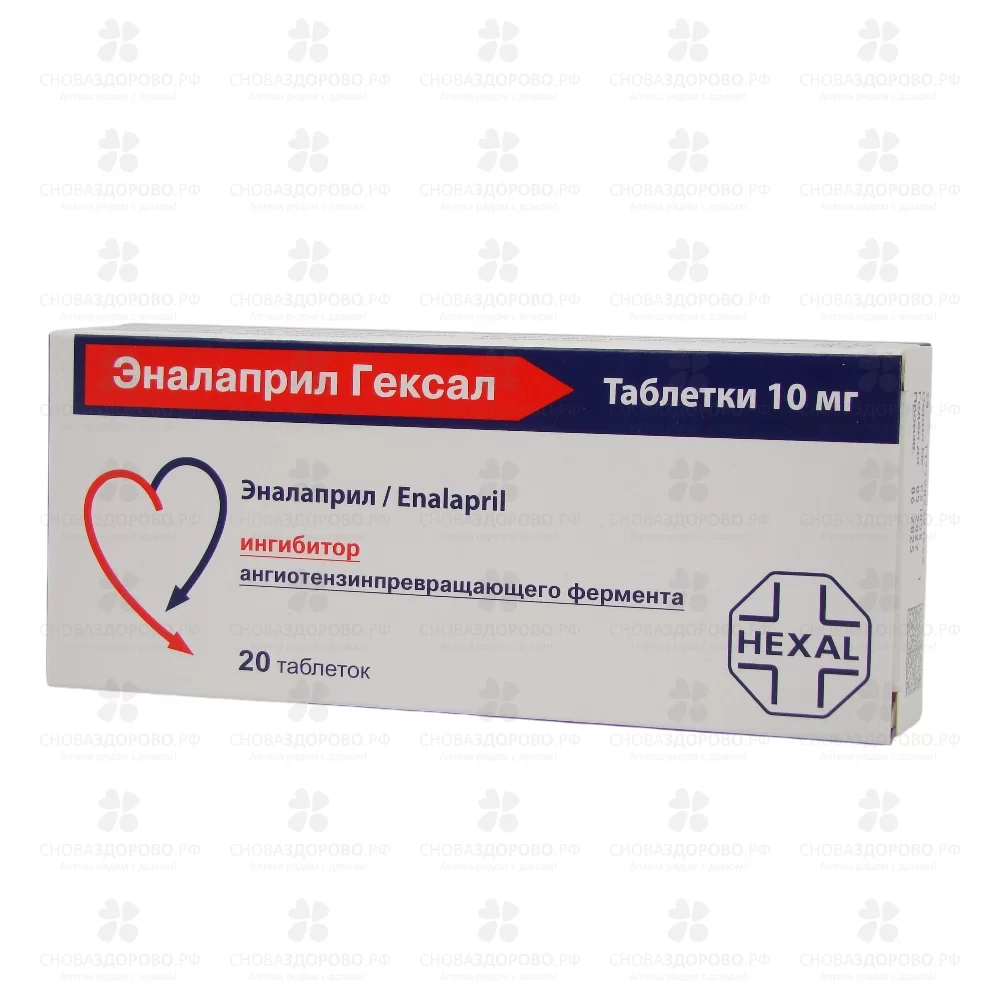 Эналаприл Гексал таблетки 10мг №20 ✅ 21693/06180 | Сноваздорово.рф