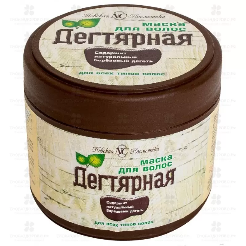 Маска дегтярная д/волос 300мл "Невская косметика Дегтярное" ✅ 33625/06844 | Сноваздорово.рф