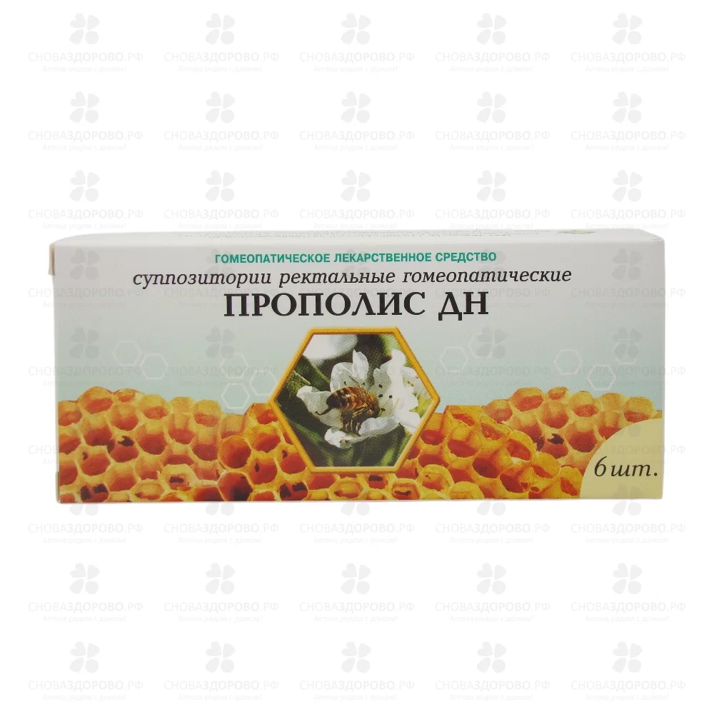 Прополис ДН суппозитории ректальные гомеопатические №6 ✅ 22490/06760 | Сноваздорово.рф