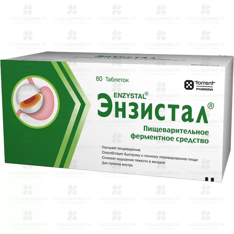 Энзистал таблетки покрытые кишечнорастворимой оболочкой №80 ✅ 08387/06430 | Сноваздорово.рф