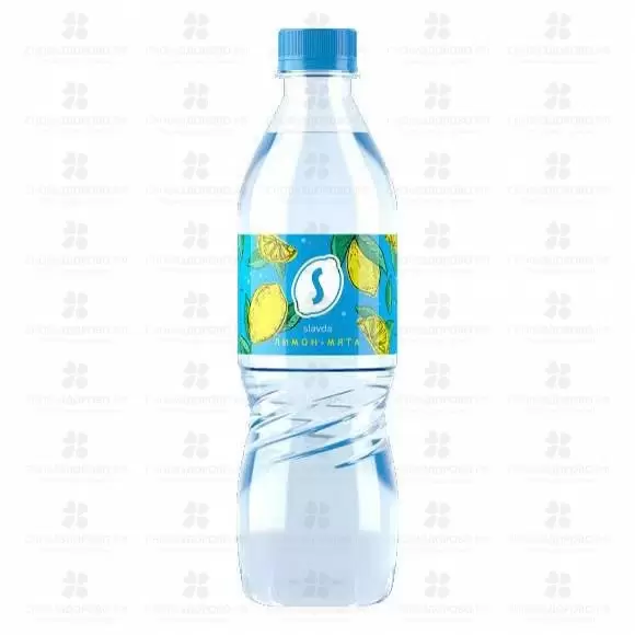 Вода минеральная Славда Аква Плюс газированная 500мл (лимон-мята)) ✅ 38208/06605 | Сноваздорово.рф