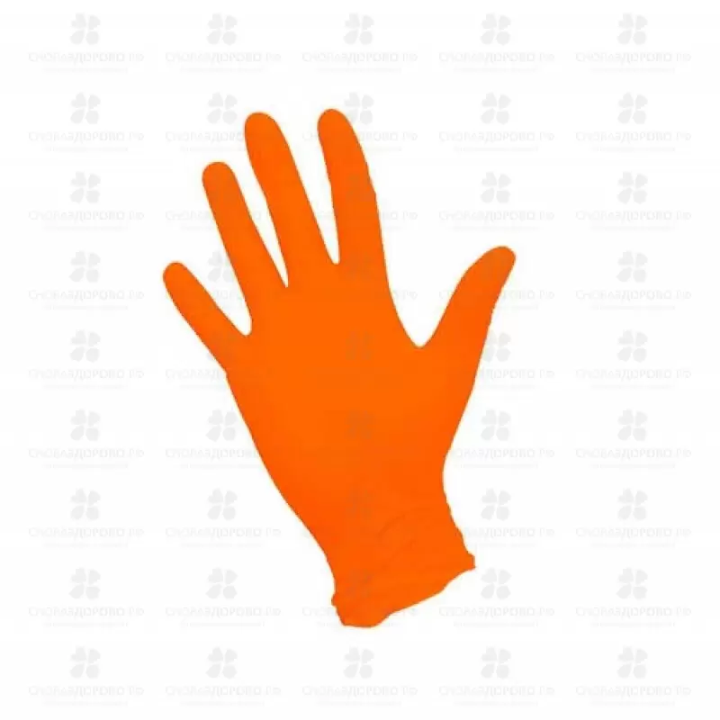 Перчатки КранБерри Luv нитриловые смотровые н/ст.неопудр. текстурированные размер L (оранжевые) ✅ 11336/06401 | Сноваздорово.рф