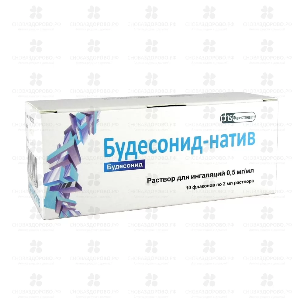 Будесонид-натив раствор для ингаляции 0,5мг/мл 2мл №10 фл. ✅ 25827/06654 | Сноваздорово.рф